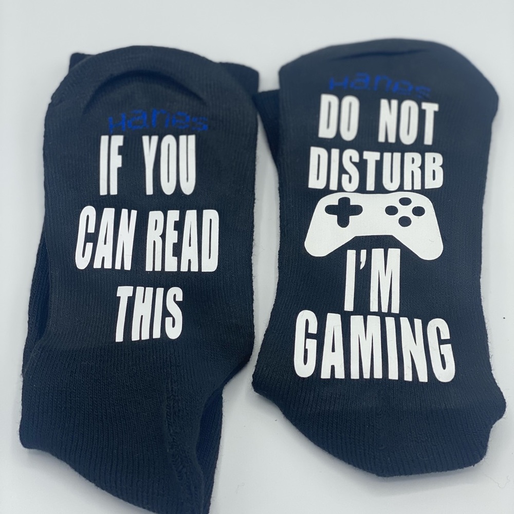 Youth Glow in the Dark gamer Hanes socks